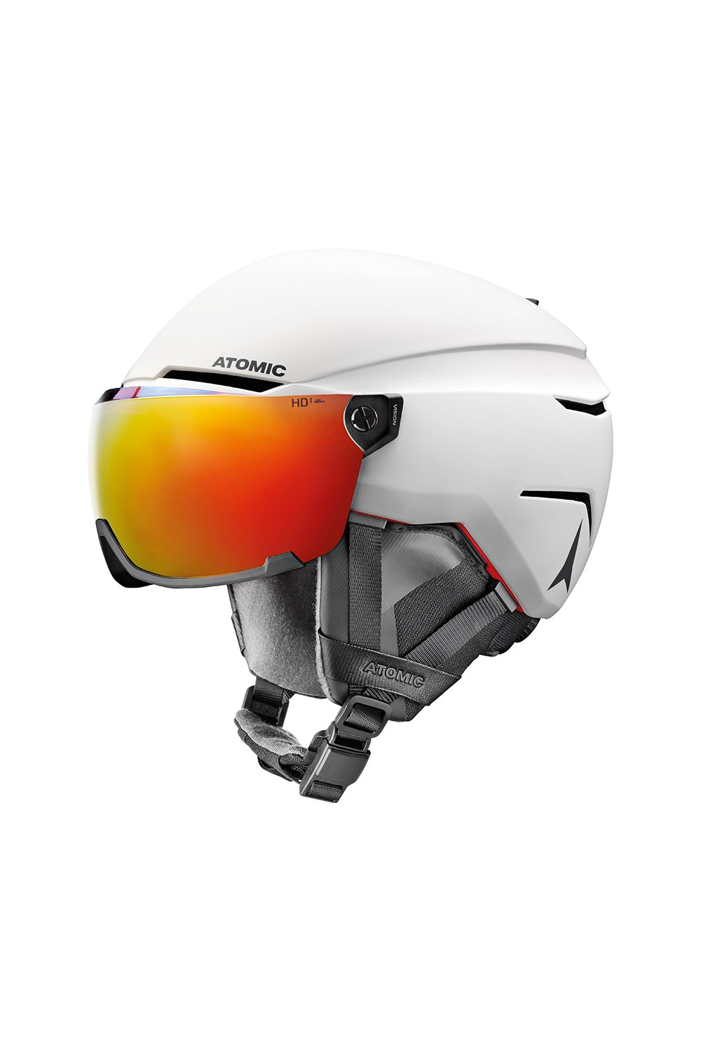 아토믹 헬멧 세이버 아미드 바이저 HD  ATOMIC(AN5005710)SAVOR AMID VISOR HD WHITE/안경착용O/조절가능한 바이저렌즈/스키헬멧_DFAT913WH 